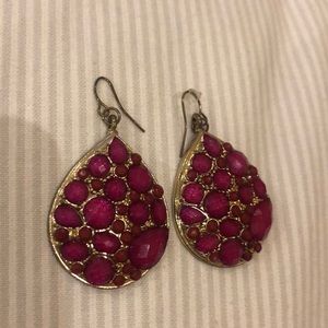 Pink and gold earrings